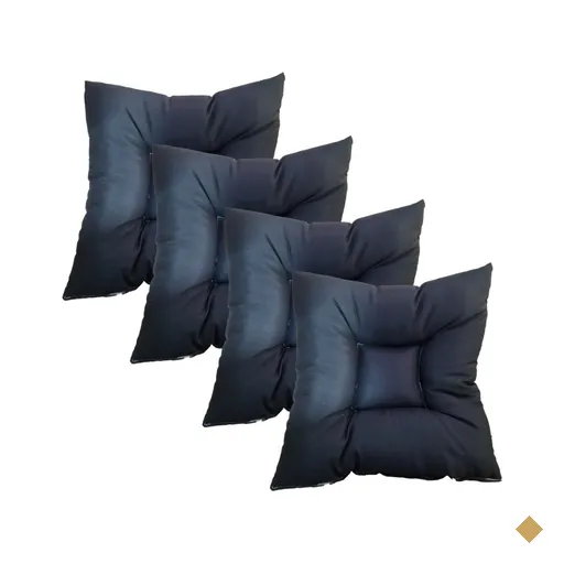 Kit 4 Assento de Cadeira 40 X40 com Liso:preto