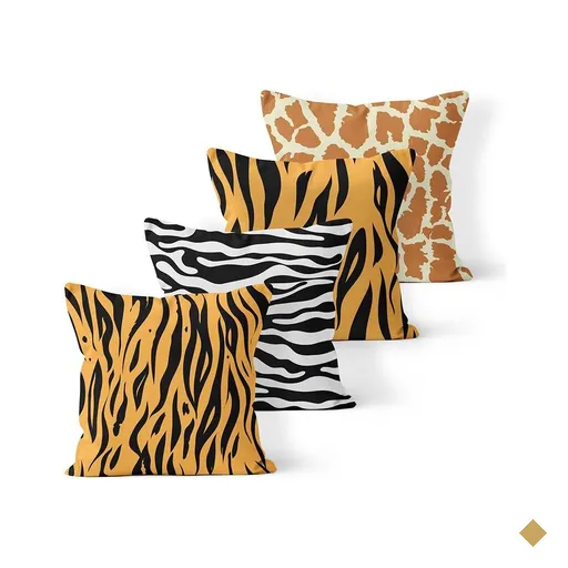 Kit 4 Capas de Almofadas Decorativas Own Animal Print - 45x45 cm