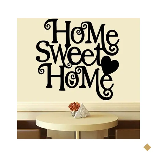 Adesivo de Parede Frase Home Sweet Home - G 82x80cm