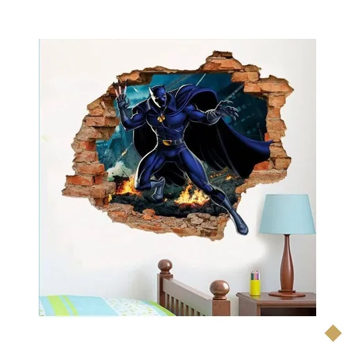 Adesivo de Parede Buraco Falso 3D Super Herói - G 82x100cm