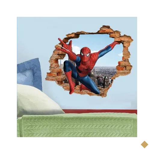 Adesivo de Parede Buraco Falso 3D Super Herói Filme 06 - G 82x100cm
