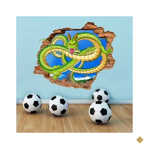 Adesivo de Parede Buraco Falso 3D Dragon Ball 09 - G 82x100cm
