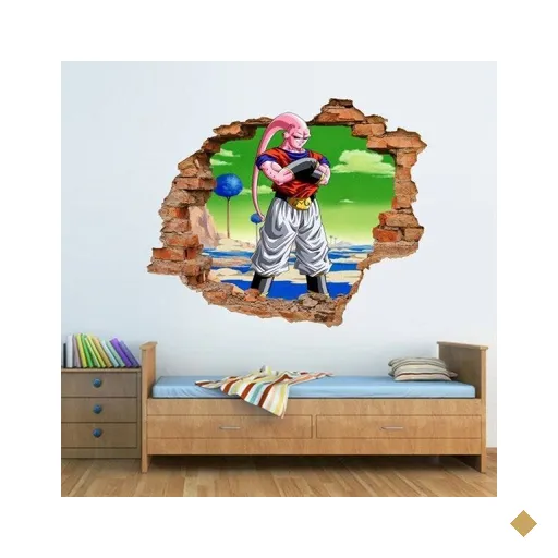 Adesivo de Parede Buraco Falso 3D Dragon Ball 08 - G 82x100cm