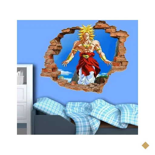 Adesivo de Parede Buraco Falso 3D Dragon Ball 10 - G 82x100cm