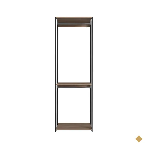 Closet Modulado 60x45x183cm com 3 Prateleiras e 2 Cabideiros ProDecor em MDP…