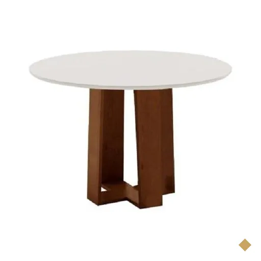 Mesa Redonda Dobuê Athenas Cedro / Off White