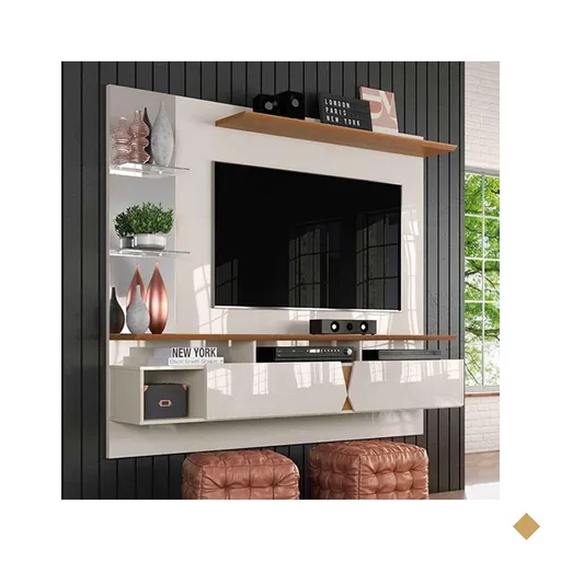Painel para TV até 55 polegadas Intense Off White/Damasco