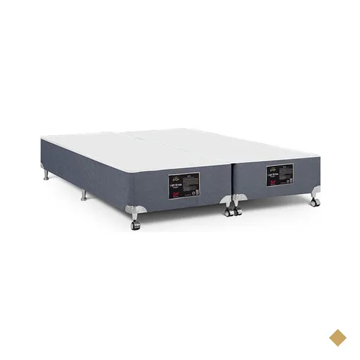 Cama Box Castor Queen Suede Cinza 158x198x27cm