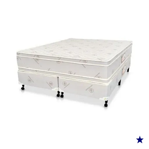 Cama Box + Colchão Castor King Hotel Collection Fire Retardant Double Face…