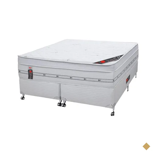 Cama Box + Colchão Castor Com Massageador Queen Niponpedic One Face Pocket…