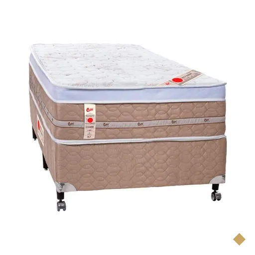 Cama Box + Colchão Castor Com Massageador Solteiro Niponpedic One Face…