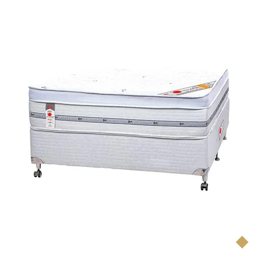 Cama Box + Colchão Castor Casal Niponpedic One Face Pocket 138x188x60cm