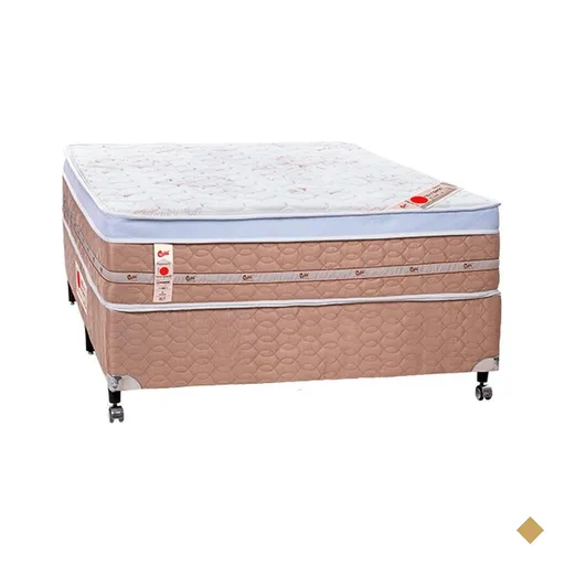 Cama Box + Colchão Castor Com Massageador Casal Niponpedic One Face Tecnopedic…