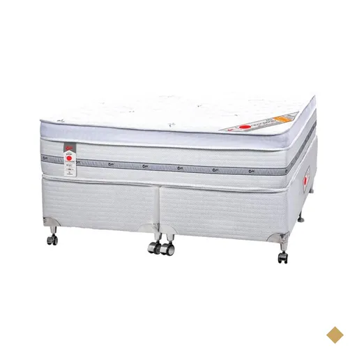 Cama Box + Colchão Castor King Niponpedic One Face Pocket 193x203x60cm