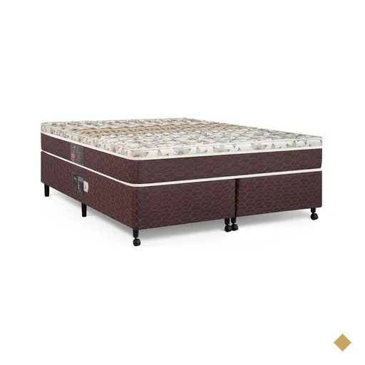 Cama Box + Colchão Castor King Class One Face Híbrido 193x203x52cm