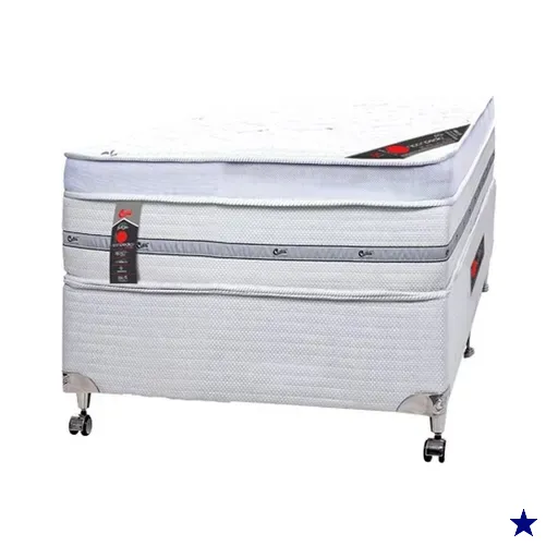 Cama Box + Colchão Castor Com Massageador Solteiro Niponpedic One Face Pocket…