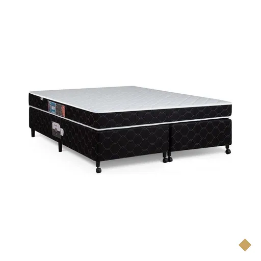 Cama Box + Colchão Castor King Montblanc Double Face D33 193x203x45cm