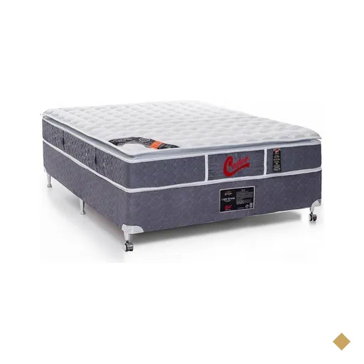 Cama Box + Colchão Castor Casal Super Luxo Light Stress One Face Pocket…