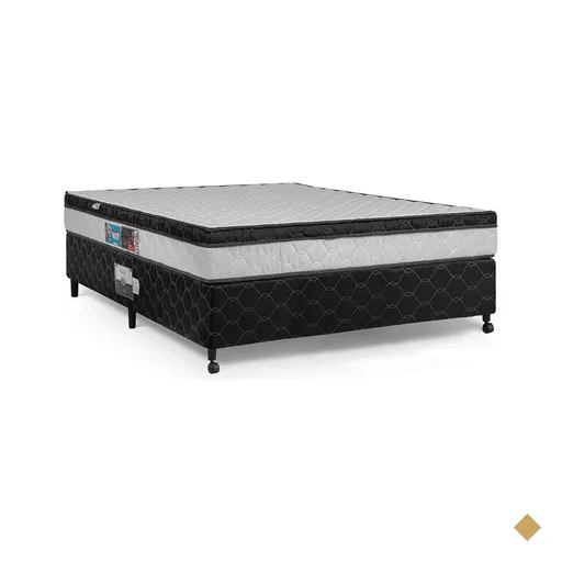 Cama Box + Colchão Castor Casal Montblanc One Face D45 138x188x52cm