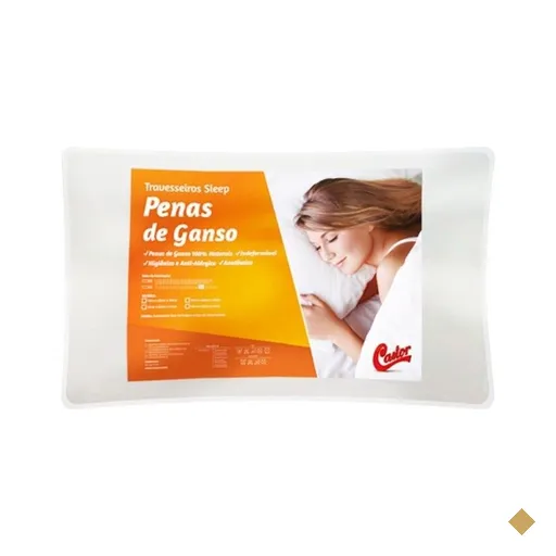 Travesseiro Castor Sleep Pena de Ganso 40x60x11cm