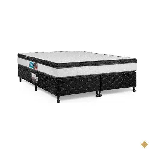 Cama Box + Colchão Castor King Montblanc One Face D45 193x203x52cm