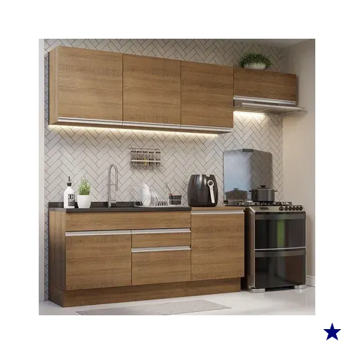 Armário de Cozinha Completa 260cm Rustic Glamy Madesa 03