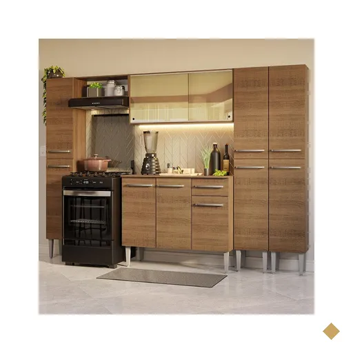 Armário de Cozinha Completa 261cm Rustic Emilly Madesa 07