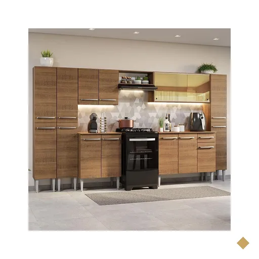 Armário de Cozinha Completa 325cm Rustic Emilly Madesa 04