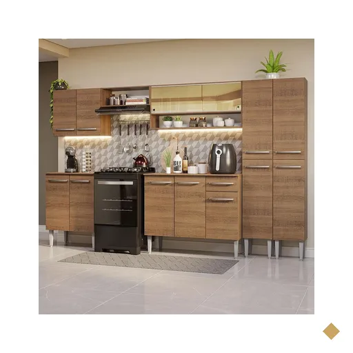 Armário de Cozinha Completa 293cm Rustic Emilly Madesa 03