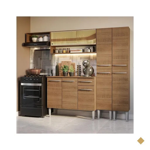 Armário de Cozinha Completa 229cm Rustic Emilly Madesa 07