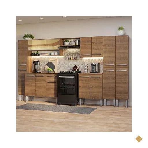 Armário de Cozinha Completa 325cm Rustic Emilly Madesa 05