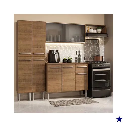 Armário de Cozinha Completa 229cm Rustic Emilly Madesa 08