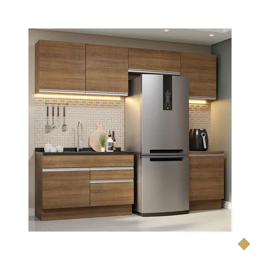 Armário de Cozinha Completa 260cm Rustic Glamy Madesa 05