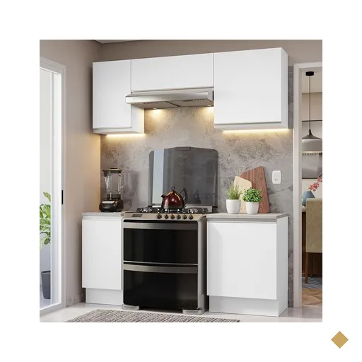 Armário de Cozinha Completa 180cm Branco Glamy Madesa 12