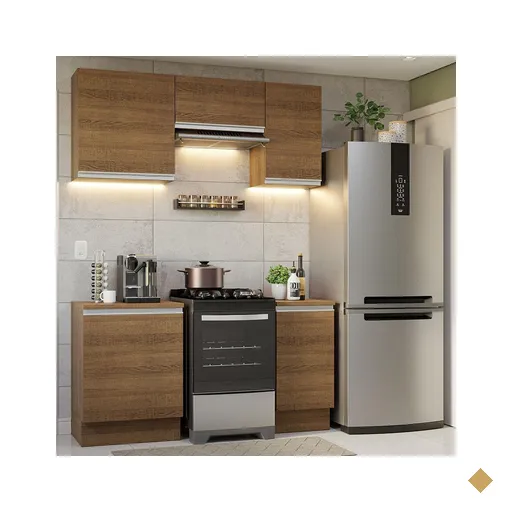 Armário de Cozinha Completa 160cm Rustic Glamy Madesa 07