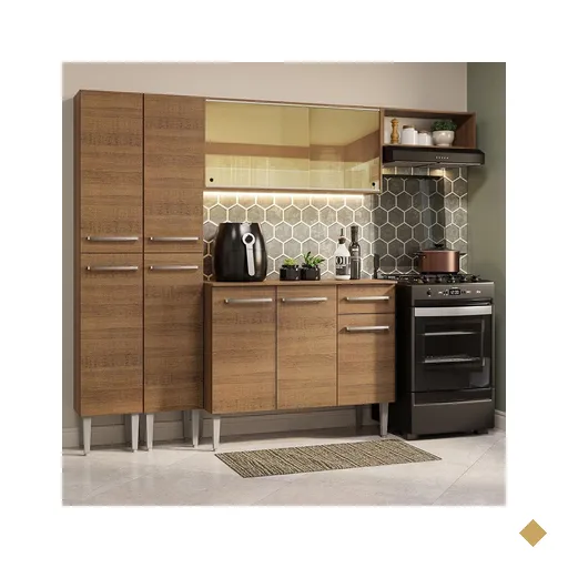 Armário de Cozinha Completa 229cm Rustic Emilly Madesa 09