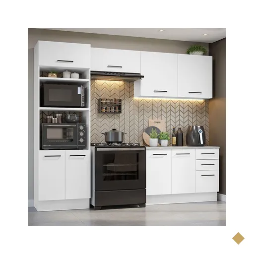 Armário de  Cozinha Completa 270cm Branco Agata Madesa 07
