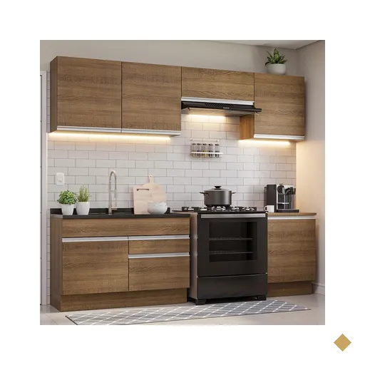 Armário de Cozinha Completa 260cm Rustic Glamy Madesa 04