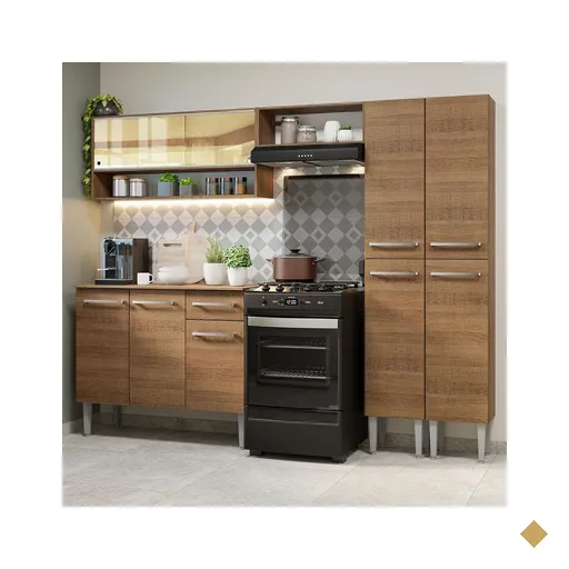 Armário de Cozinha Completa 229cm Rustic Emilly Madesa 04