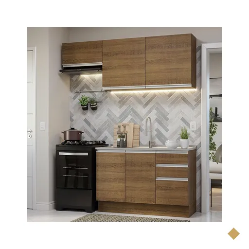 Armário de Cozinha Compacta 180cm Rustic Glamy Madesa 09