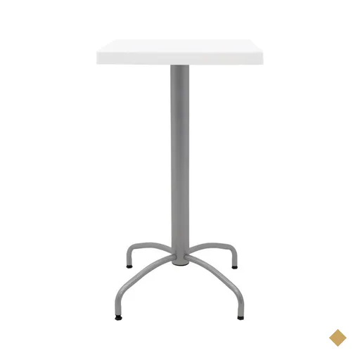 Mesa Quadrada Tramontina Gama 59 cm Alta em Polipropileno Branco com Base em…