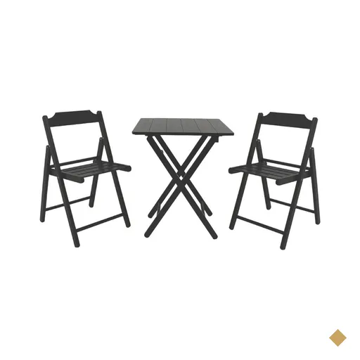 Conjunto de Mesa e Cadeiras Dobráveis Tramontina Beer em Madeira Teca Castanho…