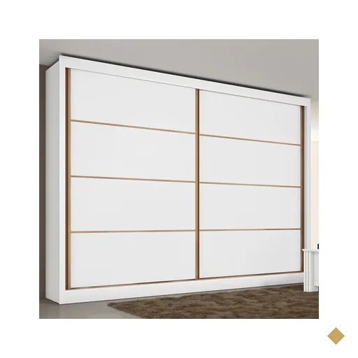 Guarda-roupa Casal Sevilha 2 Portas 6 Gavetas Branco - Mademarques
