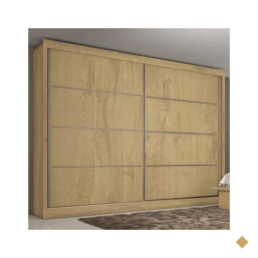 Guarda-roupa Casal Sevilha 2 Portas 6 Gavetas Amendoa/off White - Mademarques