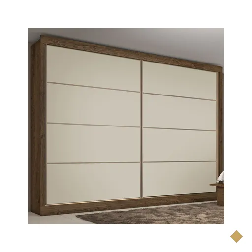 Guarda-roupa Casal Sevilha 2 Portas 6 Gavetas Brauna/off White - Mademarques