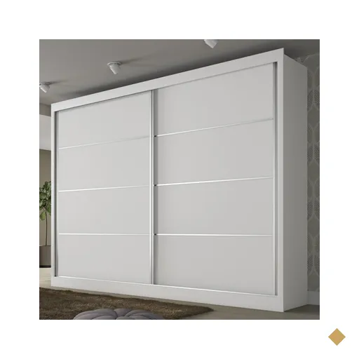 Guarda-roupa Casal Verona Plus 2 Portas 4 Gavetas Branco - Mademarques