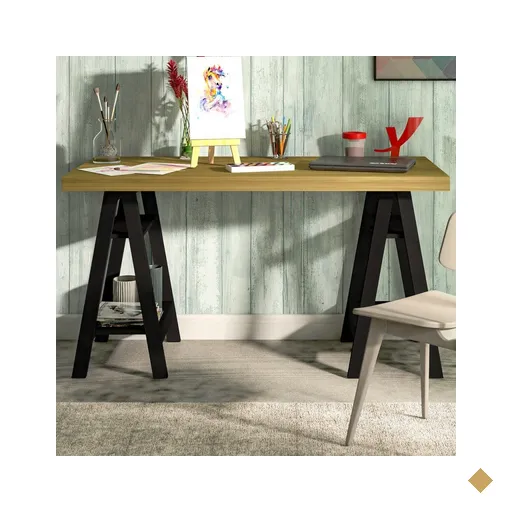 Mesa Escrivaninha Art Ii 4 Prateleiras Olmo/preto - Artany