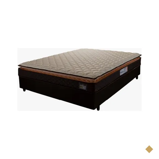 Cama Box Casal Colchão Espuma D33 Pillow Top Millenium 138x188x57cm Marrom…