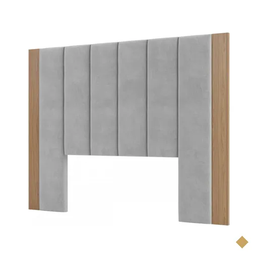 Cabeceira Casal Estofada 100% Mdf Freijo/liso Tw194 - Dalla Costa