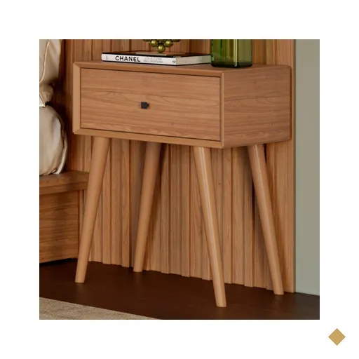 Mesa De Cabeceira 1 Gaveta 100% Mdf Freijo Tw49 - Dalla Costa